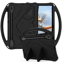 Dteck Case for Samsung Galaxy Tab S7 FE SM-T730 (2021) 12.4-inch,Shockproof EVA Foam Kids Friendly Lightweight Handle Kickstand Cover for Galaxy Tab S7 FE 5G SM-T736B/Galaxy Tab S7  T970/T975,Black