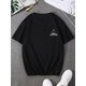 thumbnail image 2 of playera de manga corta con cuello redondo y estampado de oso para hombre Negro-b XL Negro-b XL Xishao ropa, 2 of 2