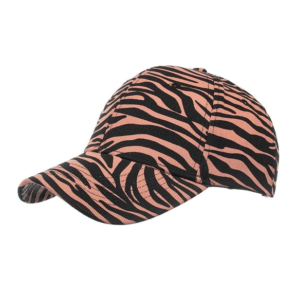 XIAOCHA Womens Zebra Print Baseball Cap Breathable Travel Sports Dad Hat,Brown