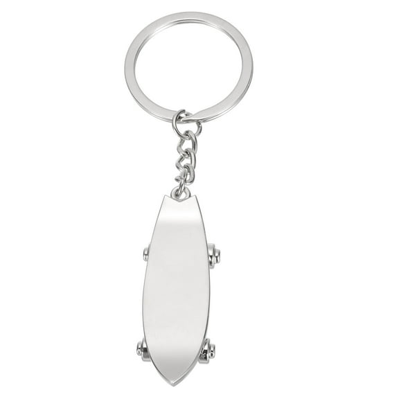 Uxcell SkateBoard Keychain, Mini Cute Sports Skate Board Key Chain Sport Pendant Key Ring Bag Silver