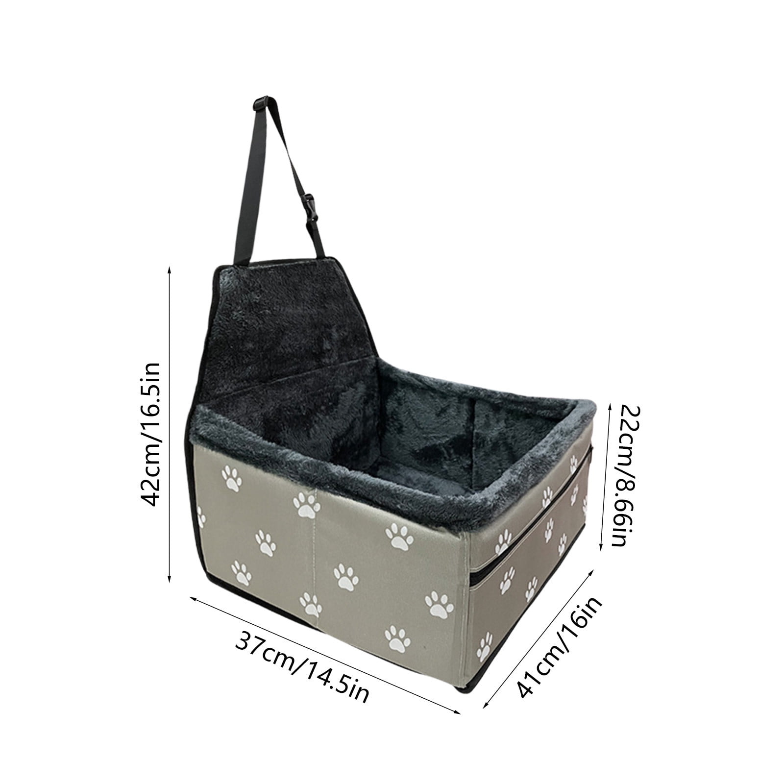 Yhmxh Pet Car Seat for Pet, Portable & Waterproof Oxford Dog Car Booster Seats, Comfort Cushion & Storage Pockets with Adjustable Straps, Foldable Travel Look Out Bag for Small Medium Dogs & Cats