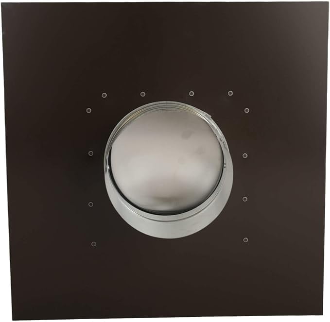 Goose Neck Painted Exhaust Roof Vent with Extension (4 Inch, Brown)