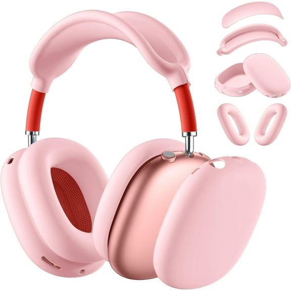 PINHEN for AirPod Max Case Cover, Anti-Scratch Ear Pad Case Cover/Ear Cups Cover/Headband Cover for AirPods Max Headphones, Soft Silicone Skin Protector for Apple AirPods Max Accessories
