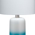 thumbnail image 3 of Benzara BM241212 Ceramic Table Lamp with Striped Pattern, White & Blue, 3 of 5