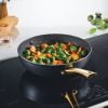 thumbnail image 3 of Farberware Forged Induction 12 Inch Ceramic Nonstick Stir-Fry Pan with Helper Handle, Dishwasher Safe and Oven Safe to 500°F, Black, 3 of 4