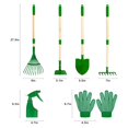 thumbnail image 7 of Kids Gardening Tools Set - 6pcs Garden Tool for Kids with Shovel, Rake, Hoe, Leaf Rake, Yard Lawn Digging Weed Toys, 7 of 7