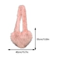 thumbnail image 2 of Mujer YK2 Bolso de hombro mullido de invierno Bolso de mano de felpa Bolso de mano con forma de corazón (Rosa), 2 of 6