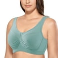 thumbnail image 5 of AILIVIN WireFree Bras For Women Comfort Full Coverage Sleep Bra Wireless Lift Up Full Support Bra Non Padded No Wire Bras Plus Size Ladies' Everyday Bras Blue, 5 of 7