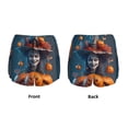 thumbnail image 3 of Rateoe Modern Style Pumpkin Witch Printed 2 in 1 Women's Workout Shorts for Athletic Gym Running Shorts with Phone Pockets-Small, 3 of 7