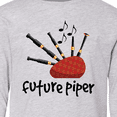 thumbnail image 4 of Inktastic Bagpiper Kids Future Piper Long Sleeve Youth T-Shirt, 4 of 5