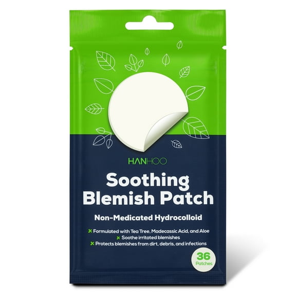 Hanhoo Soothing Aloe Acne Patch with Tea Tree Oil and Hydrocolloid - 36 Count