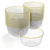 Clear with Gold Rim