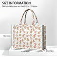 thumbnail image 3 of Large Capacity Tote Bag,White Christmas Gingerbread Man Pattern Handbag Fashion Luxury Tote Bag,15.7"x13"x 5.1" Inches,Laptop Compatible, 3 of 6