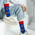 thumbnail image 7 of Monebena 6 Pairs Halloween Socks Pumpkin Ghost Crew Socks Men Women Spooky Funny Halloween Socks Gift for Party M01, 7 of 7