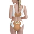 thumbnail image 3 of Picia Cute Sloth In Yoga Pose Tree Women's High Waisted Bikini Scoop Neck Swimsuit Two Pieces Bathing Suit-XX-Large, 3 of 8