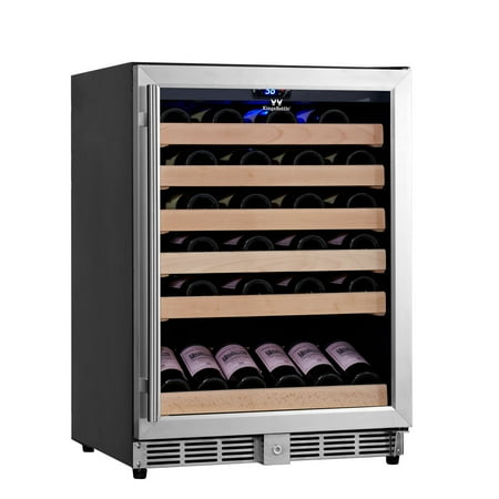 Kingsbottle 46-Bottle 1Temp Wine Fridge, Silver