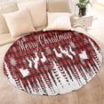 thumbnail image 4 of Red Christmas Pattern Round Blanket,Comfortable Soft Flannel Throw Blanket,All Season,Warm Lightweight Blankets for Sofa Bed Couch Living Room Chair 47"x47", 4 of 5