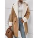 thumbnail image 3 of Abrigos de Invierno de Larga con Solapa Forrada para Mujer, Chaqueta Larga y Cálida con Doble Botonadura, Abrigo de Felpa. Caqui XL, 3 of 7