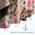 thumbnail image 6 of Yorkie Dog and Flower Florals Shower Curtain 84"x72" ,Bathroom Decorative Shower Curtains Set with 12 Hooks,Modern Waterproof Washable Shower Curtain, 6 of 6