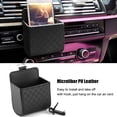 thumbnail image 4 of Car Air Vent Storage Bag Phone Holder Dash Organizer Drivers Pocket Sunglass Holder Car Mount Hanging Storage Pouch Bag Coin Key Card Case Organizer with Hook - Black, 4 of 5