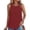 Wine, variant on Otvok Tank Top for Women Fashion Casual Solid Sleeveless Blouse Round Neck Sexy Slim Summer Tops