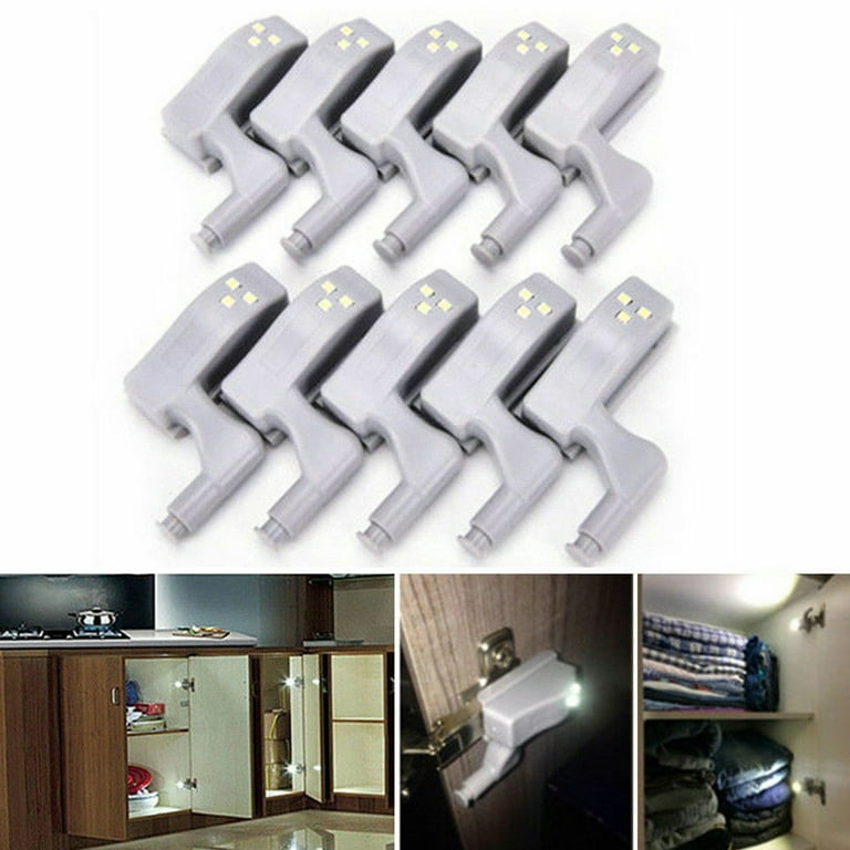 Rastløs fællesskab 鍔 Bluethy 1/10Pcs LED Hinge Light Smart Sensor Kitchen Cabinet Cupboard  Wardrobe Lamp - Walmart.com