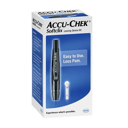 3 Pack AccuChek Softclix Lancing Device Kit with 10 Softglix Lancets