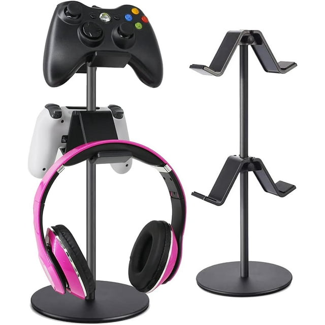 Game Controller Holder&Headphone Stand,Controller Holder for Xbox ONE/Xbox 360/Switch/PS5/STEAM /PC/Nintendo,Organize Your Game Accessories,Universal Gamepad Accessories Controller Holder