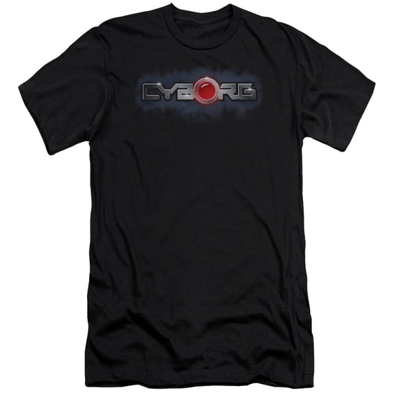 Jla - Cyborg Title - Slim Fit Short Sleeve Shirt - Small