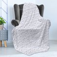 thumbnail image 4 of Floral Soft Flannel Fleece Throw Blanket, Rhythmic Floral Branches in Cool Tones Illustration, Cozy Plush for Indoor and Outdoor Use, 50" x 60", Lavender Blue Multicolor, by Ambesonne, 4 of 5