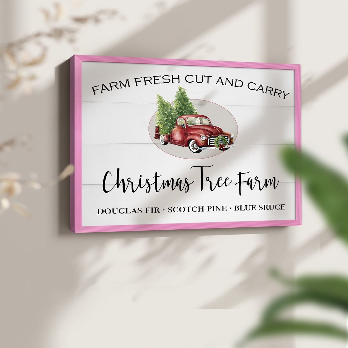 Christmas Tree Farm by Carol Robinson - Restickable Framed Giclée Print