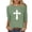 Green, variant on Yievot 3/4 Length Sleeve Womens Easter Shirts Graphic Printed Tee Loose Crew Neck Womens Tops