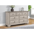 thumbnail image 5 of Renova Distressed Parchment Wood Bedroom Set, Queen Panel Bed, Dresser, Mirror, Nightstand, 5 of 12