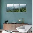 thumbnail image 3 of Green Forest Wall Art Tropical Foggy Forest Mountain Bird Contemporary Canvas Pictures Modern Artwork Framed for Bathroom Bedroom Nursery Living Room Home Office Kitchen Wall Decor 12x16 3 Pieces, 3 of 5