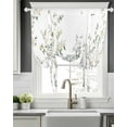 thumbnail image 5 of Sage Green Trees Tie Up Curtains for Window, Thermal Insulated Balloon Shade Adjustable Rod Pocket Curtains Valance Panels for Kitchen Bathroom Cafe 42 x 45 Green Eucalyptus Leaves, 5 of 6