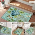 thumbnail image 6 of Blue Spring Floral Large Area Rugs for Bedroom Living Room, Soft Non Slip Carpet Bedside Rug, Green Summer Botanical Butterfly Rectangular Floor Cover Kitchen Accent Rug 2'x3' for Dining Room/Office, 6 of 9
