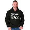 thumbnail image 3 of Worlds Okayest Nephew Aunt Uncle Joke Hoodie Hooded Sweatshirt Men Brisco Brands S, 3 of 5