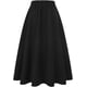 thumbnail image 2 of Falda Larga de Cintura Alta elástica para Mujer, Acampanada, a Cuadros, para Invierno, cálida Long Pure Black M Long Pure Black M Xishao ropa, 2 of 2
