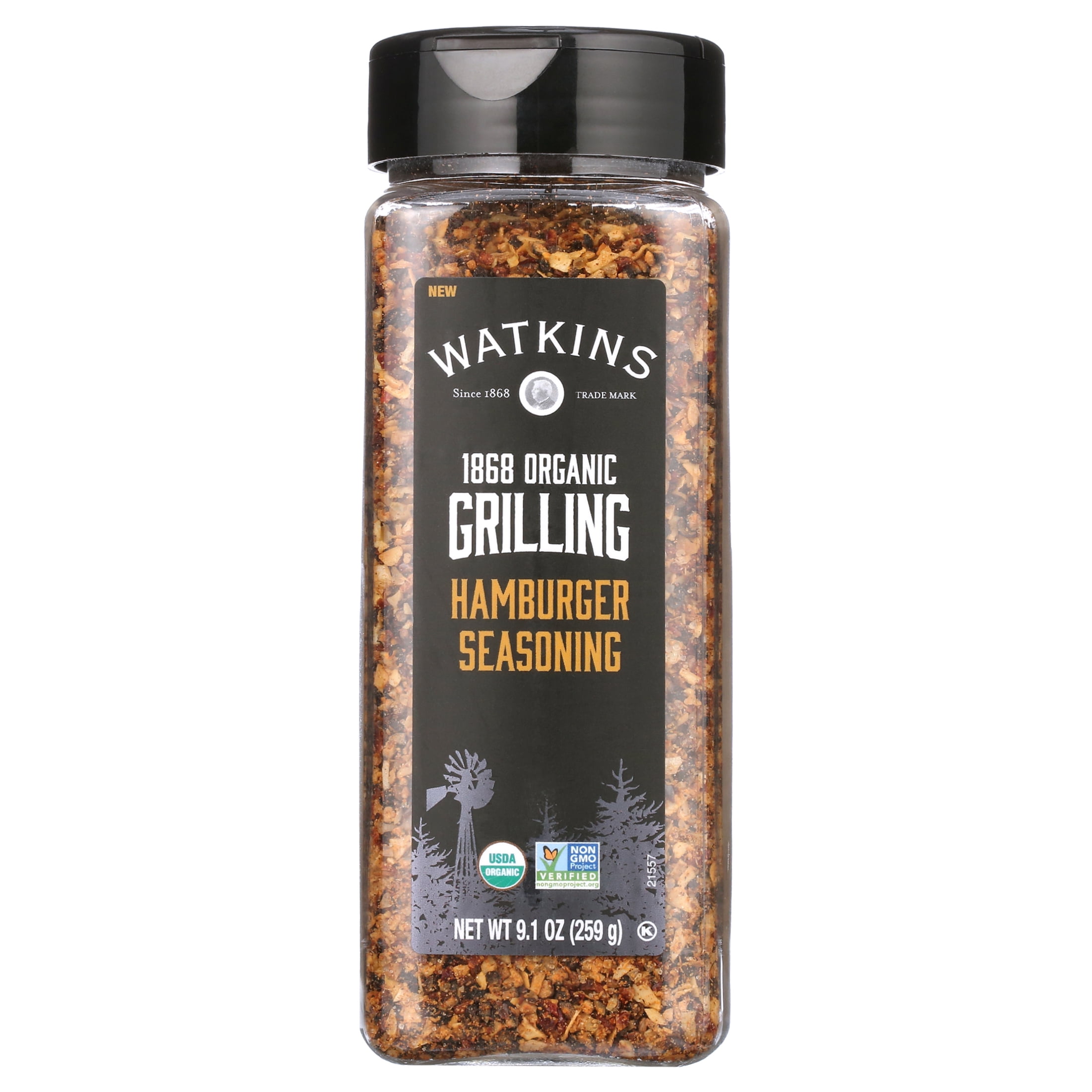 (2 pack) Watkins 1868 Organic Grilling Hamburger Seasoning, 9.1 oz