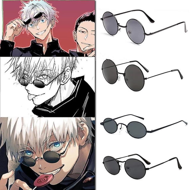 Gafas de Cosplay de Gojo Satoru de alta calidad, gafas Jujutsu Kaisen, gafas negras, accesorios para disfraces, accesorios de Anime