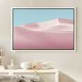 thumbnail image 2 of PixonSign Framed Canvas Print Wall Art Pastel Pink and Teal Sand Dunes Nature Desert Photography Modern Art Southwest Landscape Relax/Calm Ultra for Living Room, Bedroom, Office - 24"x36" White, 2 of 5