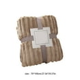 thumbnail image 6 of IMossad Soft & Thick Double Layer Blanket - Warm Winter Fleece Throw for Bed, Sofa, Couch - Cozy Striped Home Decor, Ultra Comfort, Luxury Fabric (70x100cm), 6 of 6