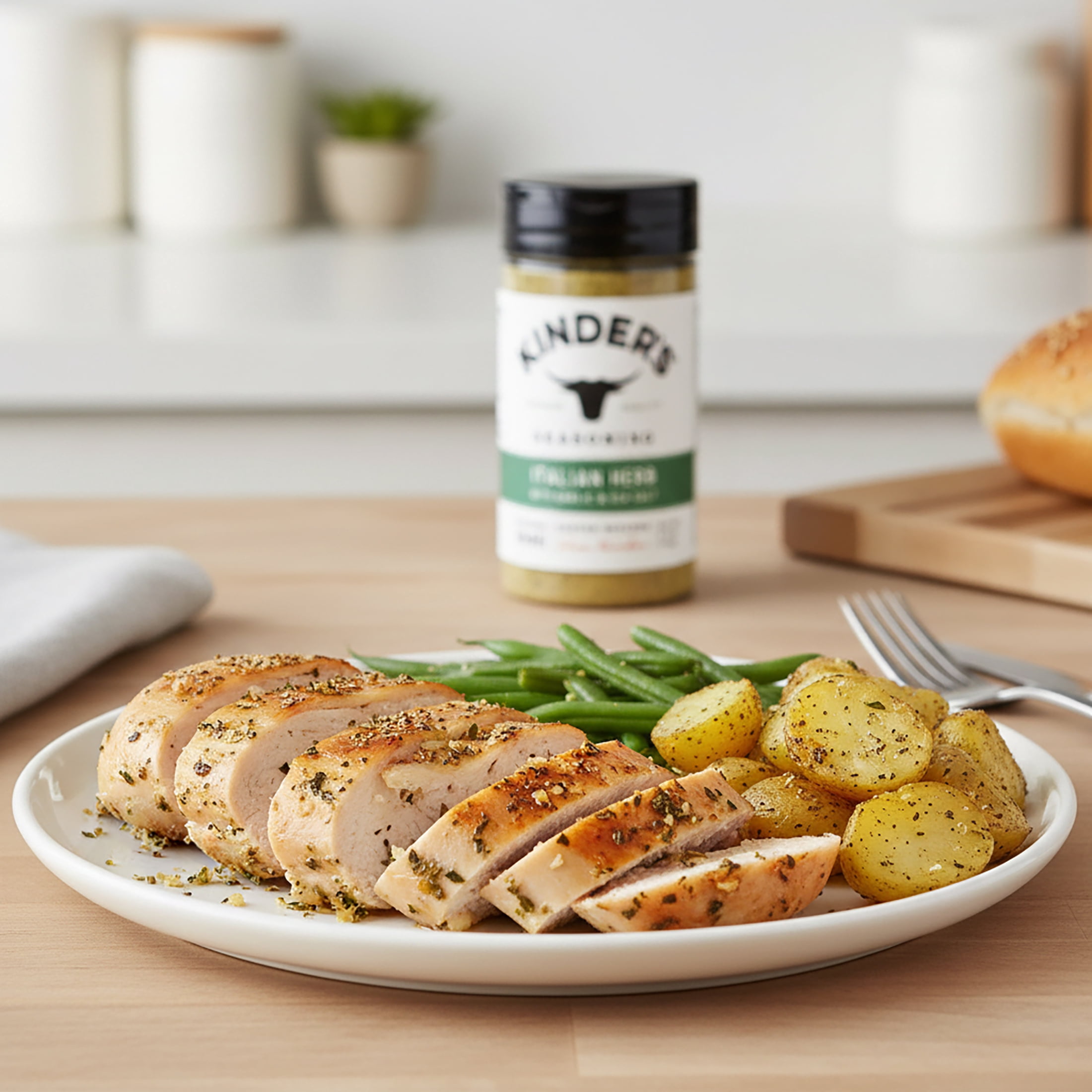 (3 pack) Kinder's Italian Herb Seasoning Blend with Sea Salt and Garlic, 5.3 oz