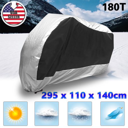 XXXL 180T Motorcycle Cover Rain Dust All Weather Outdoor UV Waterproof For Harley Davidson Silver (Best Harley Davidson Motorcycle)