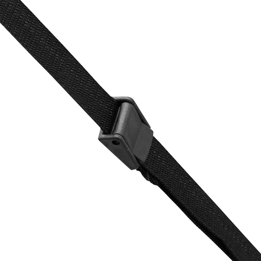Deluxe Tent Stake Kit – Includes Black Nylon Draw-String Bag, 4 10.25in Steel Stakes, and 4 13ft Black Nylon Webbing Sections with Carabiner Hook and Length-Adjusting Clips