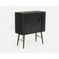 thumbnail image 2 of Modrest Billy Modern Black Oak & Gold Tall Buffet, 2 of 5