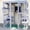 Grey (62.6"L x 32.9"W x 70.1"H), variant on MEDEHOO Catio Outdoor Cat Enclosure Large Walk in Window Cat House for Mulitiple Cats with 7 Platforms and 2 Resting Box,Tarp Roof,71 inch