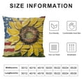 thumbnail image 5 of YINGXI Lumbar Decorative Throw Pillow Cover, America USA Stars Stripes Spring Summer Rectangle Cushion Case Decor, American Fall Autumn Farmhouse Home Decoration 12x12in, 5 of 5