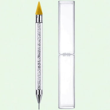 Dual-ended Rhinestone Wax Gem Picker Pen for Nail Art - Precision Tool for Rhinestones, Crystals, Studs, Gems, and More