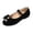 Black, variant on Women Single Strap Bow Decor Mary Jane Flats, Soft Matte Woven Fabric, Thin Cushioned Footbed, Flexible Anti Slip Flat Outsole, Sweet Minimalist Silhouette for Campus Office Daily Ca,Pink 8